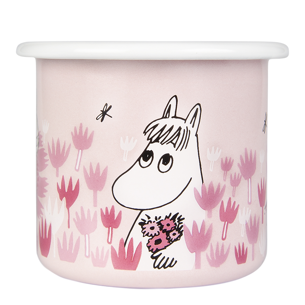 Muurla Mummikopp Emalje I hagen 25 cl rosa