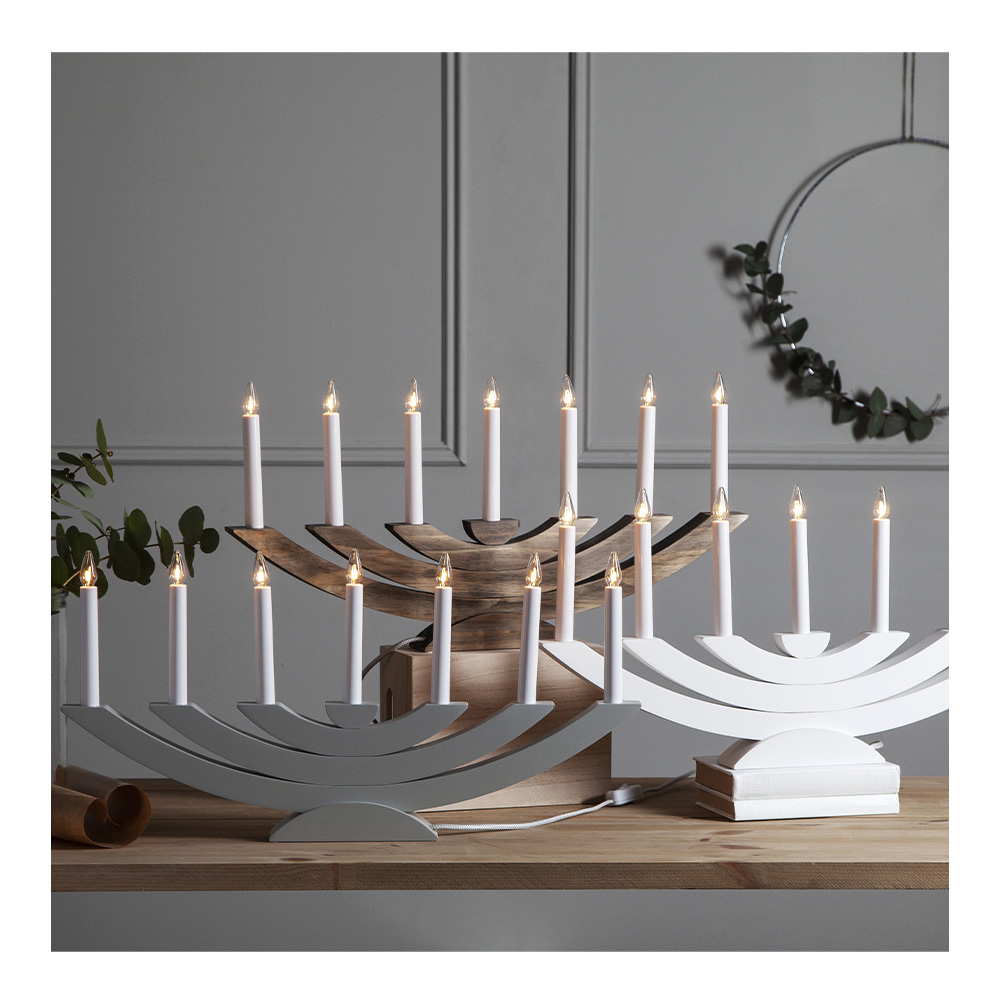 Star Trading Navida adventslysestake 30x60 cm brunbeiset