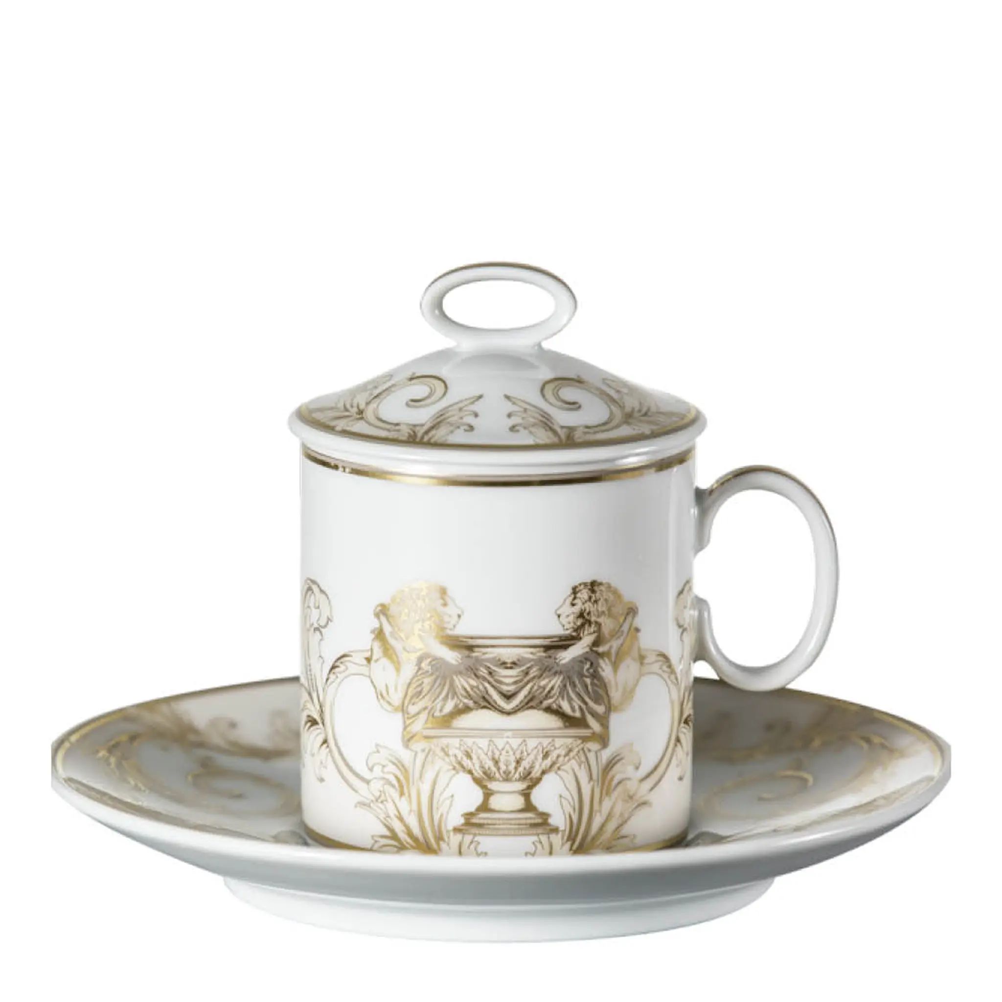 Versace La Coupe des Dieux espressokopp med fat och lock 10 cl