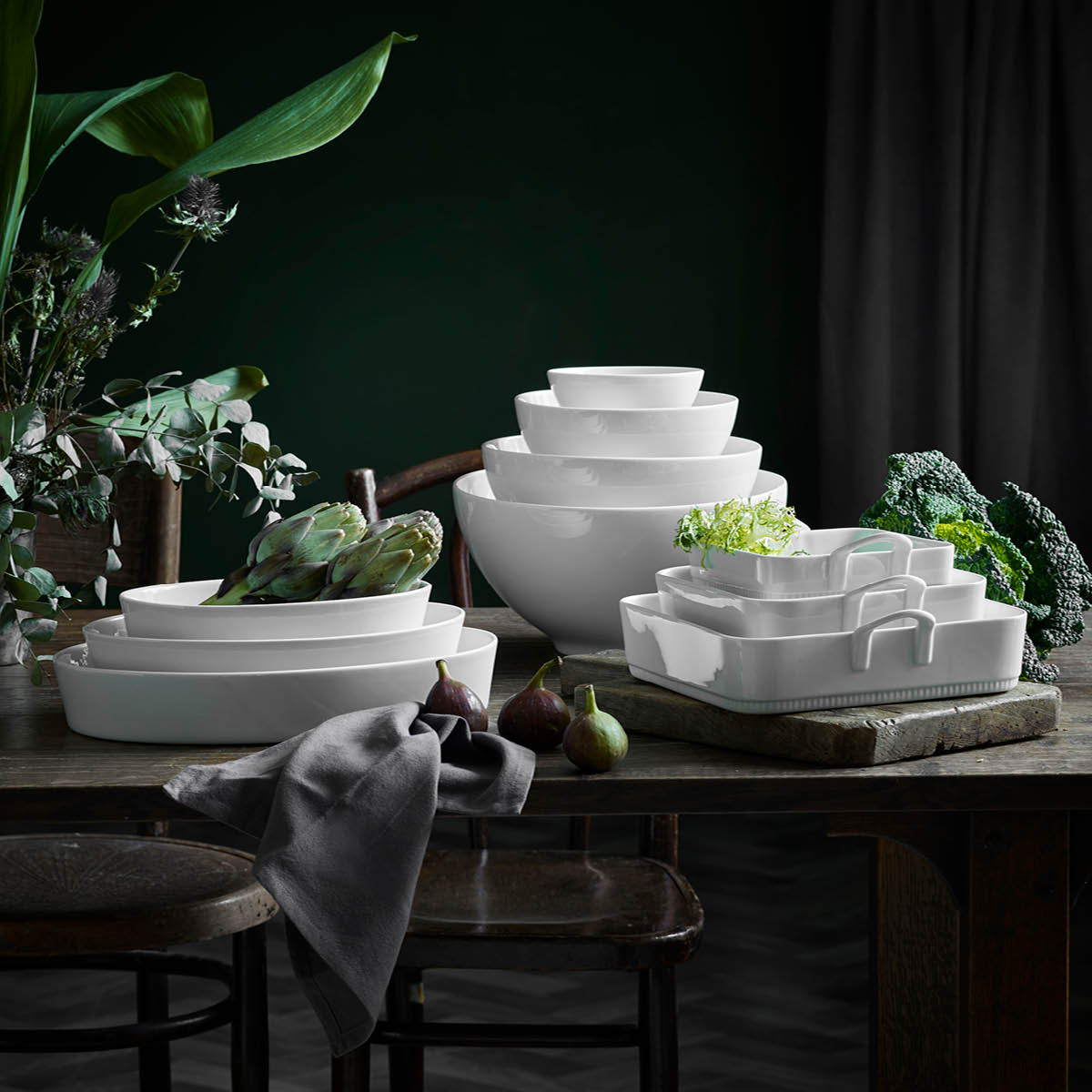 Pillivuyt Kvadratfat 17,5 cm vit