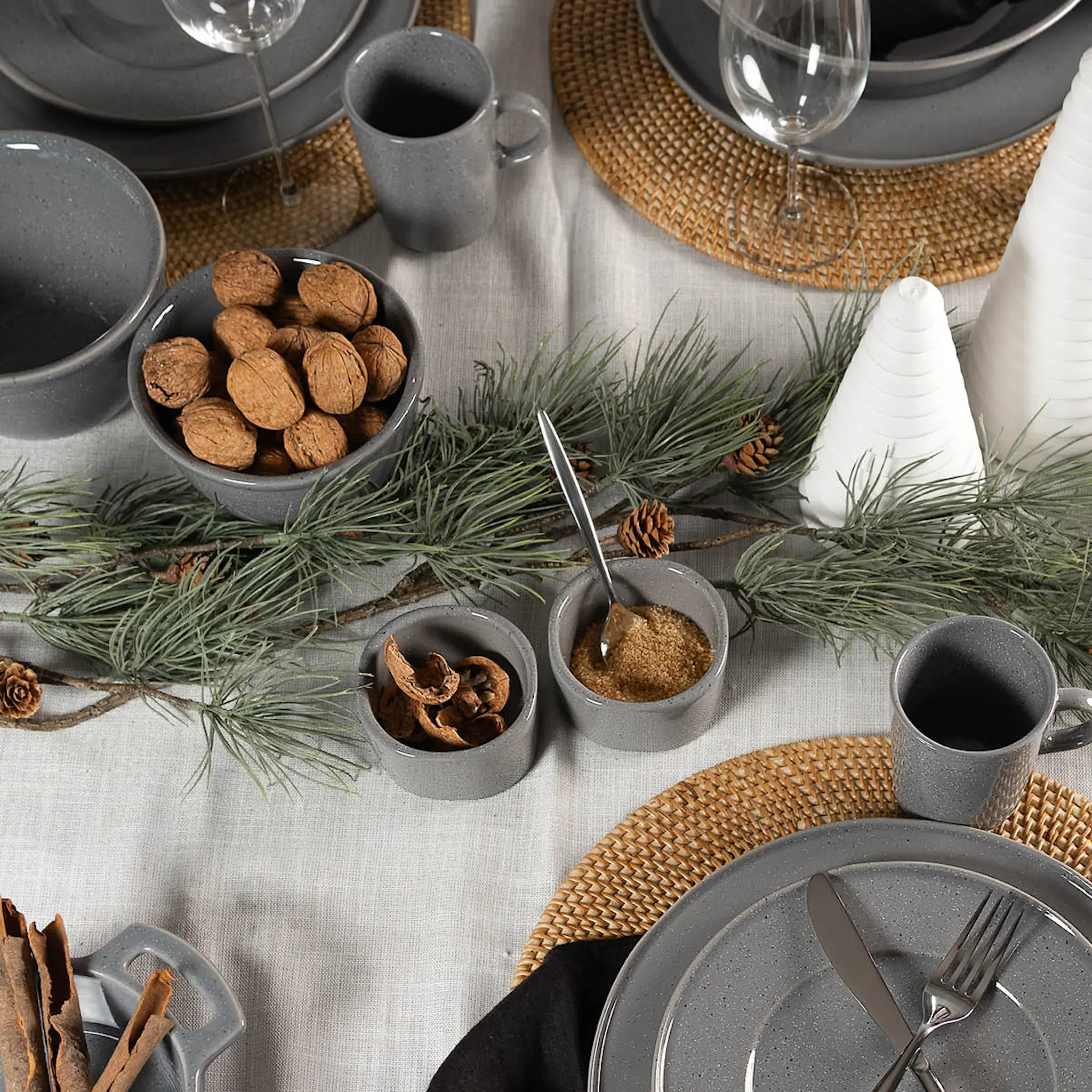 Ziczac Rattan Pöytätabletti 36 cm Rottinki/Beige