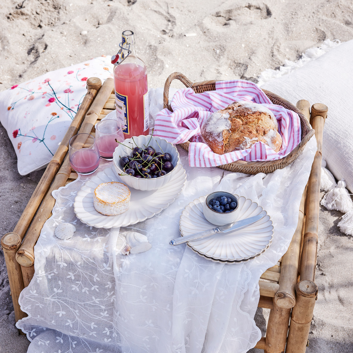 Lene Bjerre Camille assiett 19 cm benvit