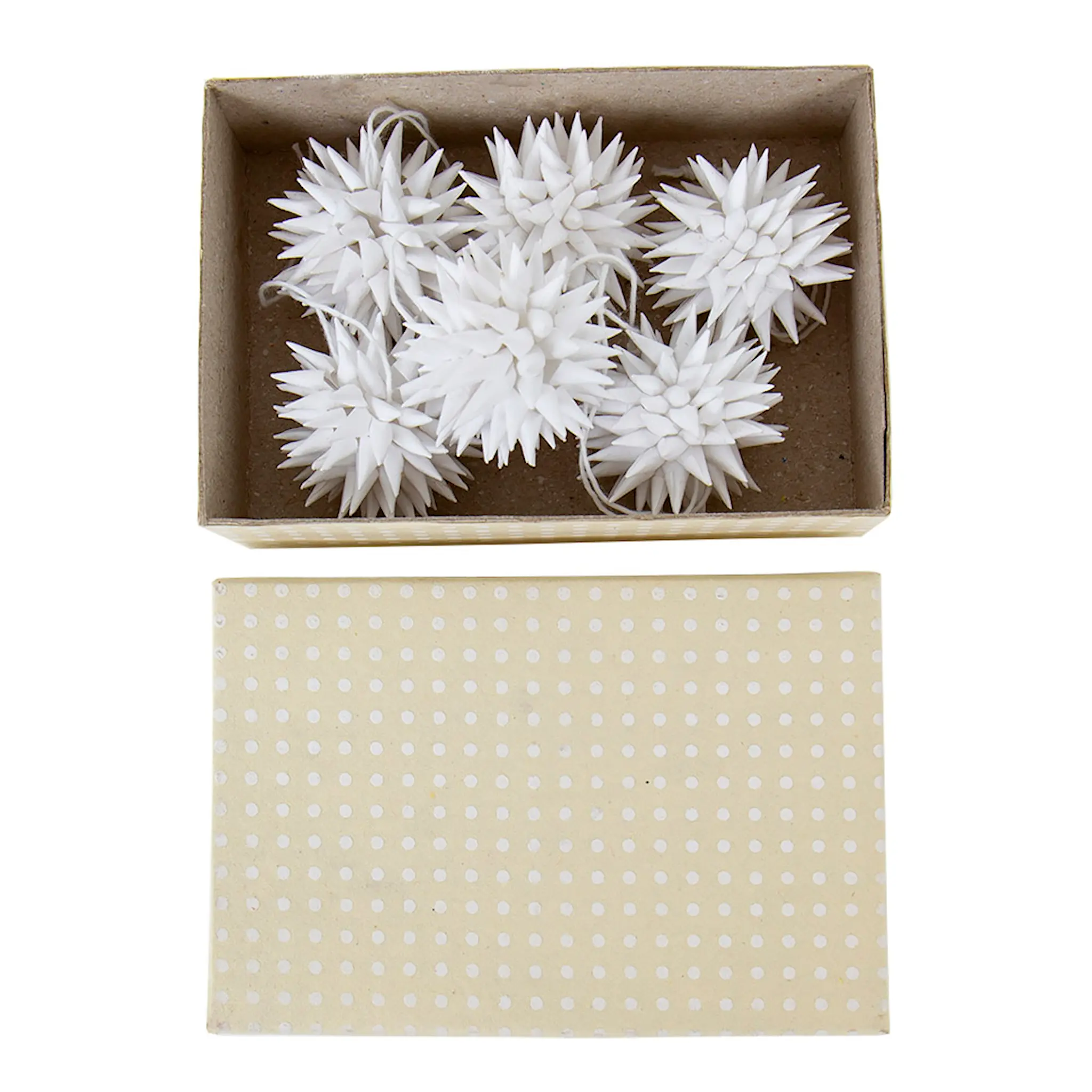 A World of Craft Käpy Joulukoriste 4 cm 6 kpl Valkoinen