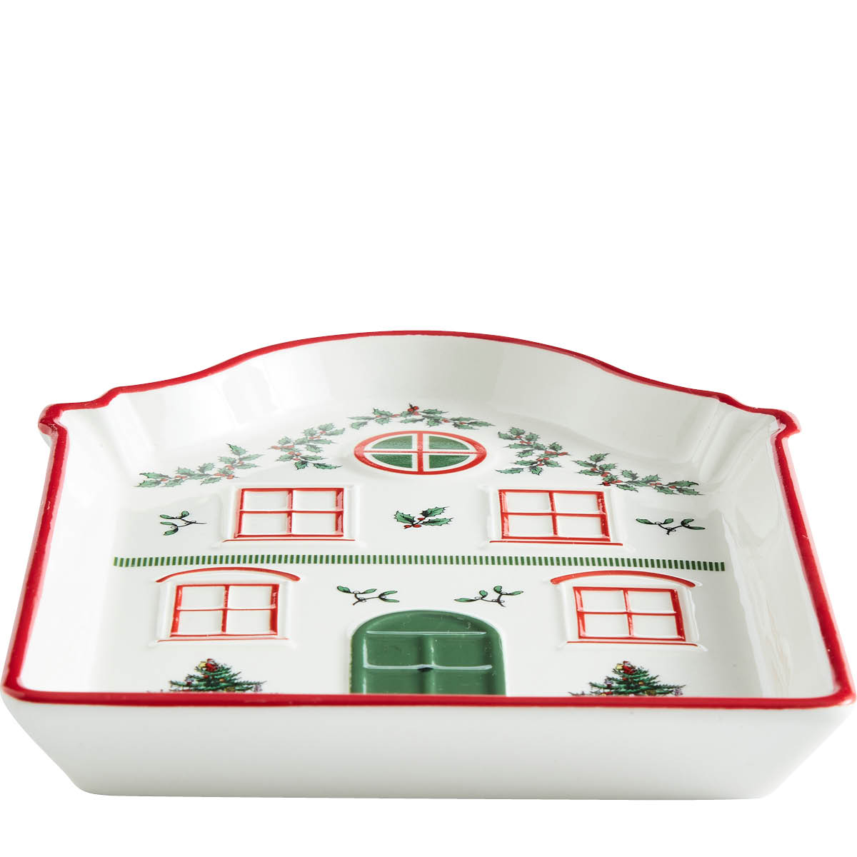 Spode Christmas Village fat 18 cm rød