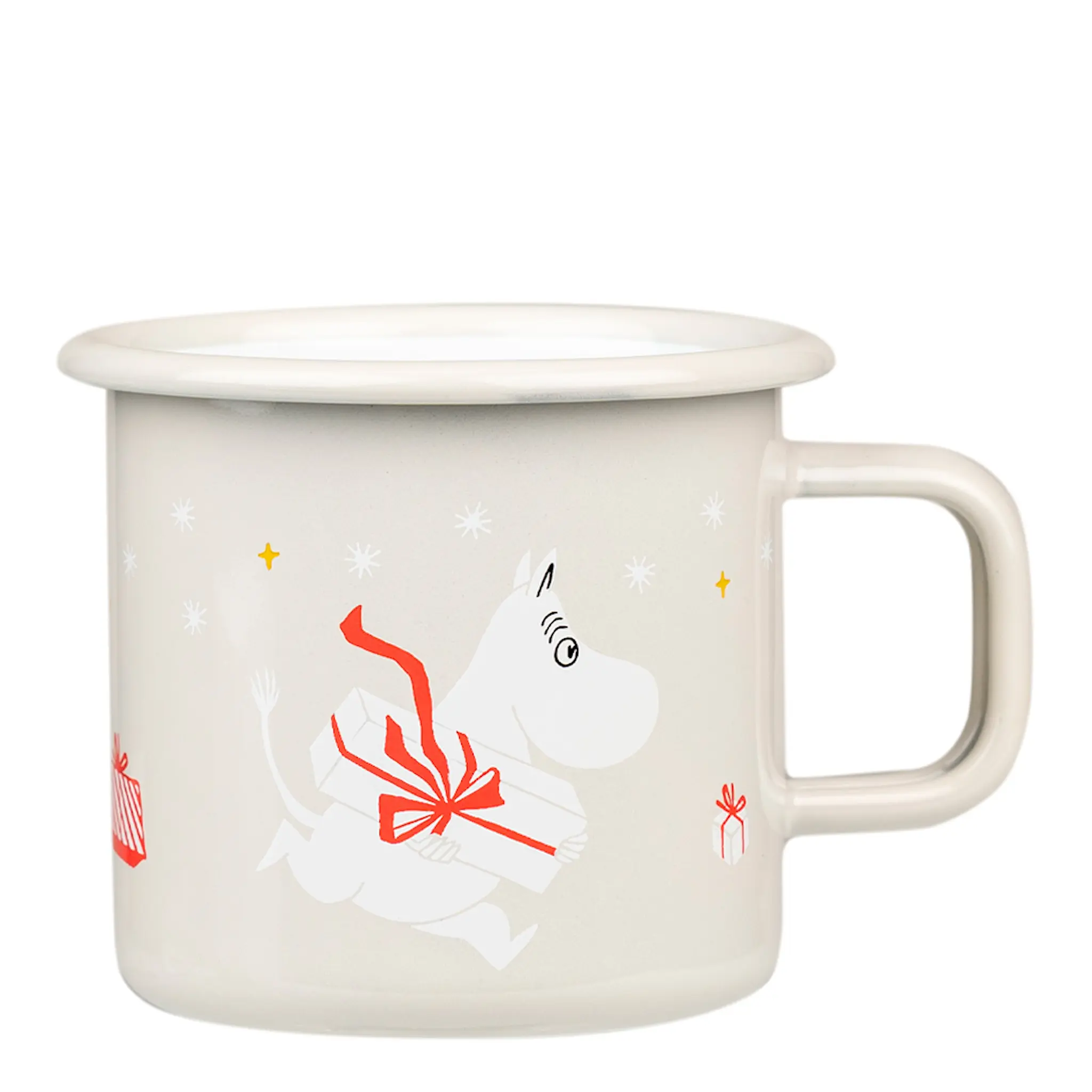 Muurla Mumin Emaljmugg Gifts 37 cl Beige