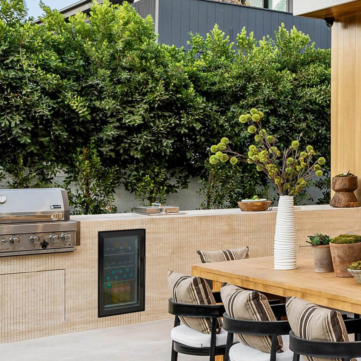 Caso Barbecue Cooler utomhuskylskåp 63L vänsterhängt svart