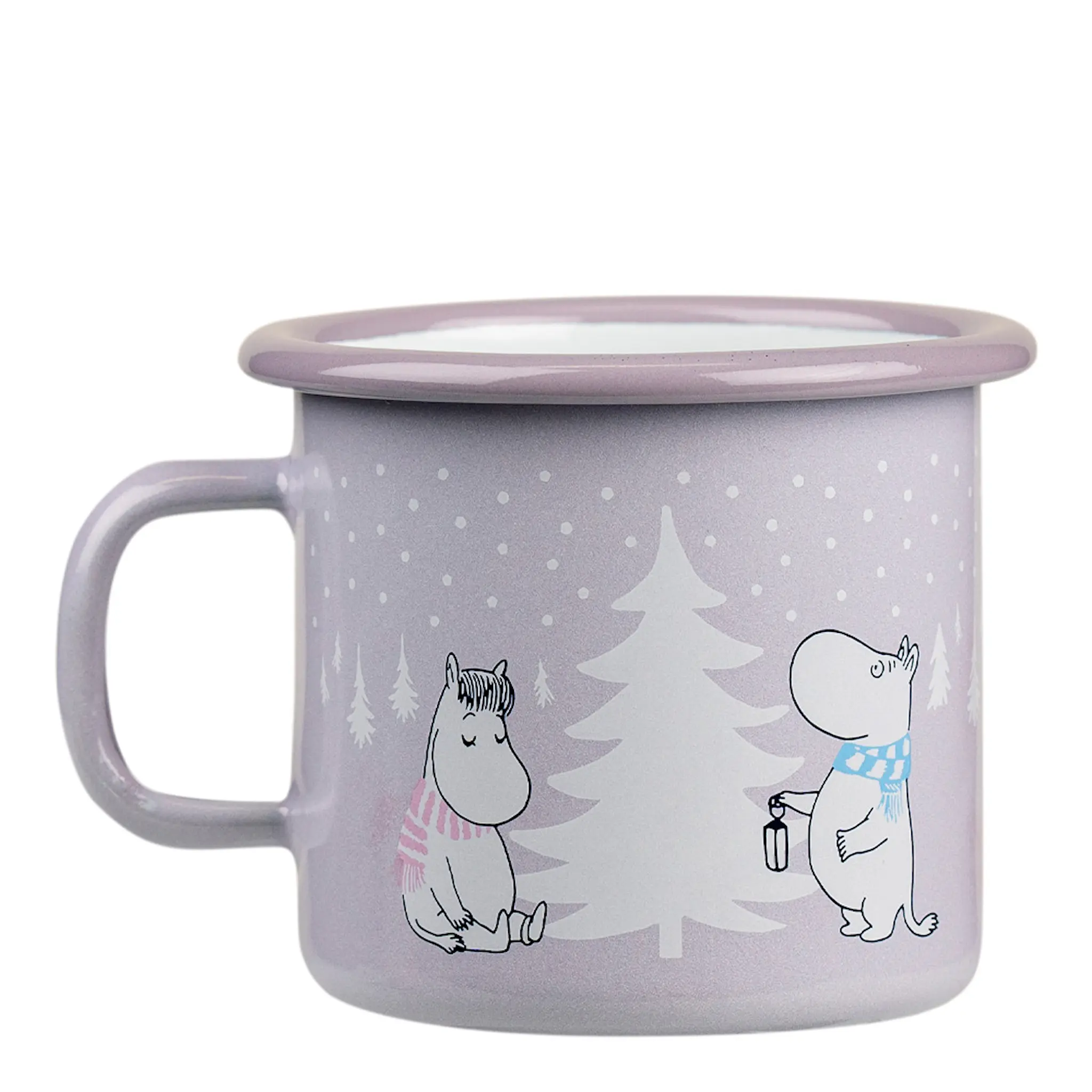 Muurla Mumin Emaljmugg Snowfall 25 cl Lila