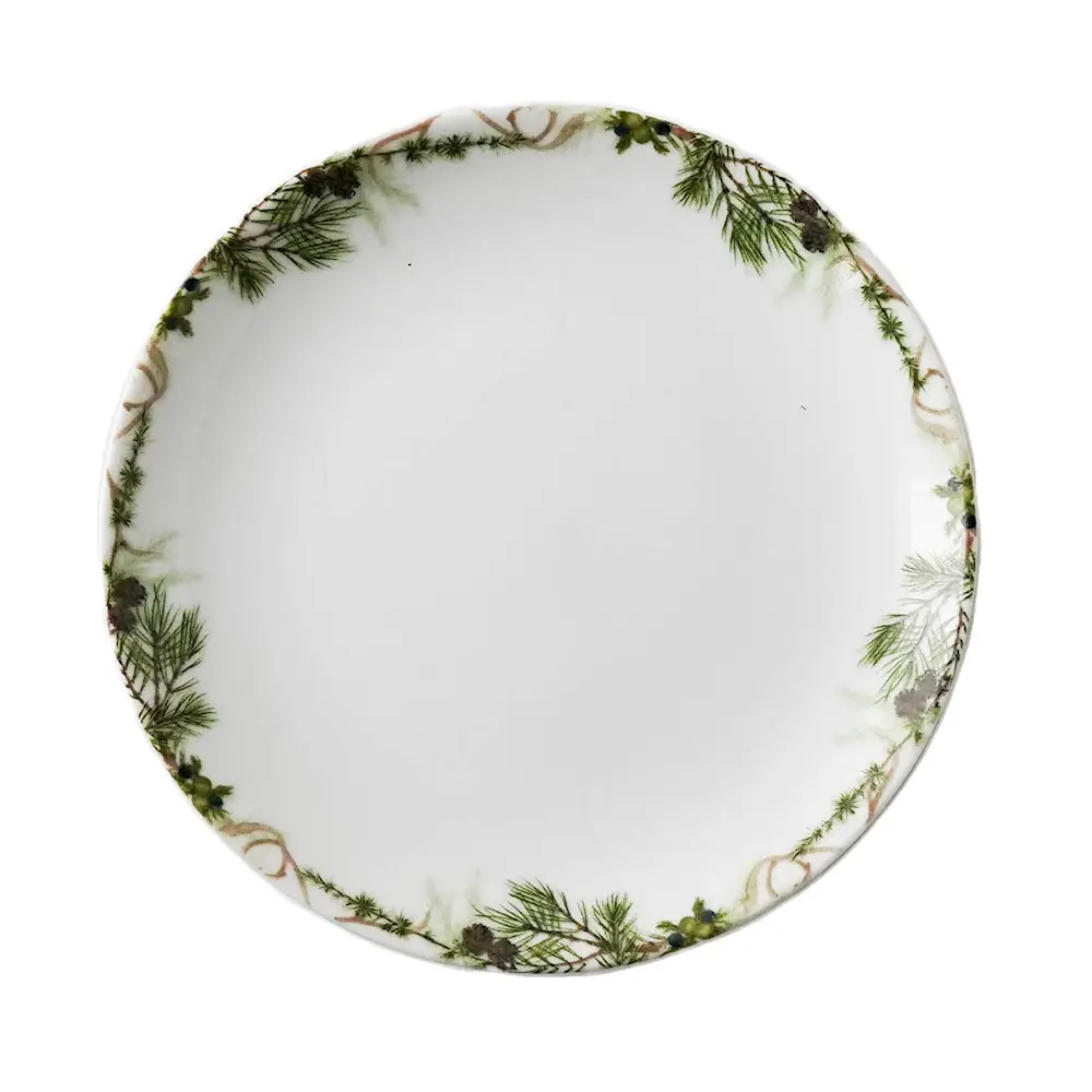 Nostalgi Lautanen 14 cm Valkoinen/Vihreä