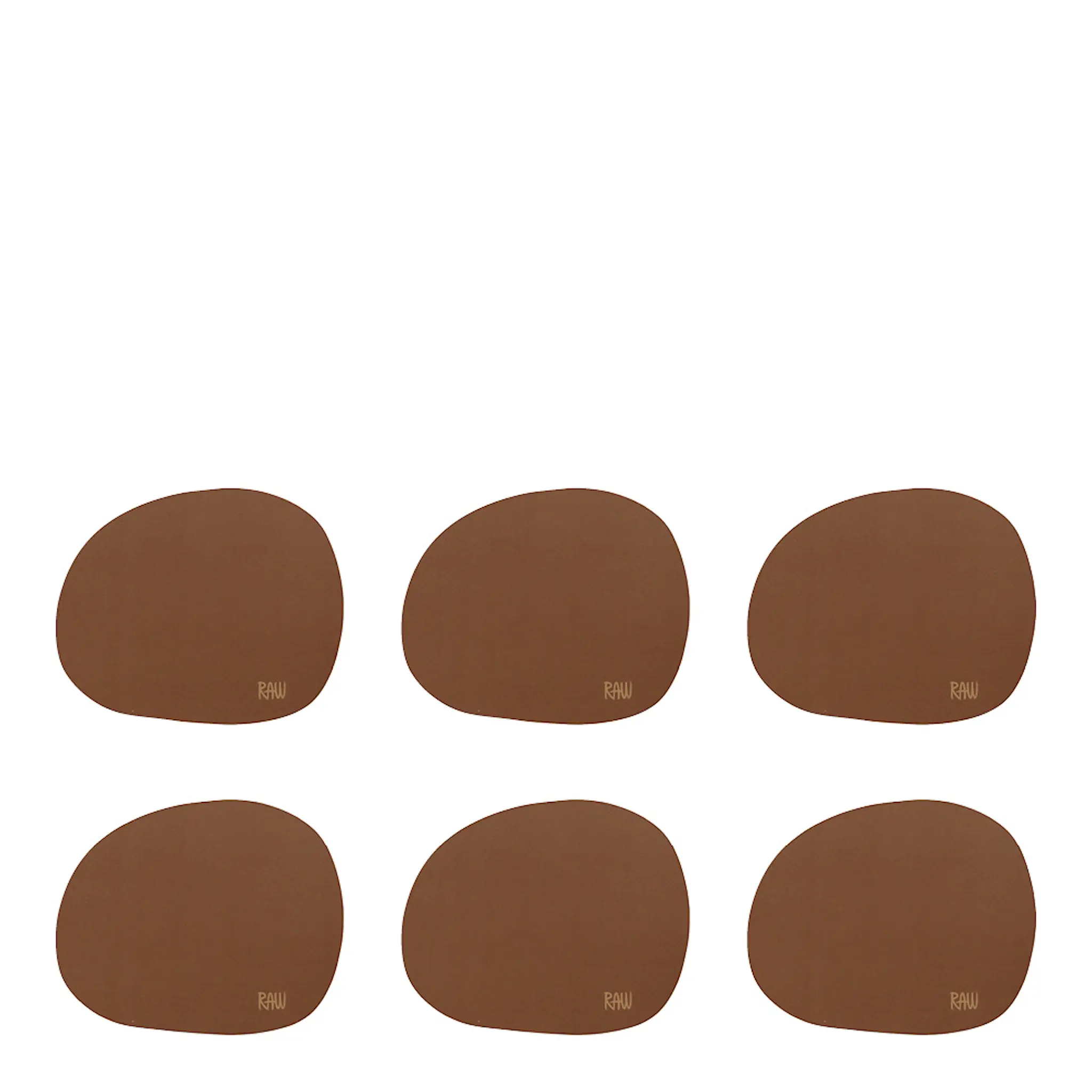 Aida Raw Organic Glasunderlägg 6-pack Mocca