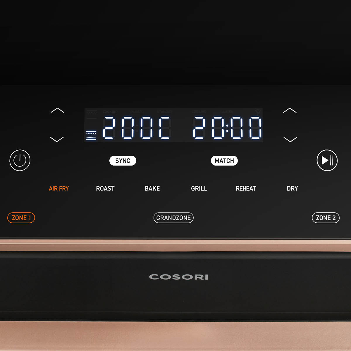 Cosori Dual Blaze Twinfry Airfryer 10 L Tummanharmaa