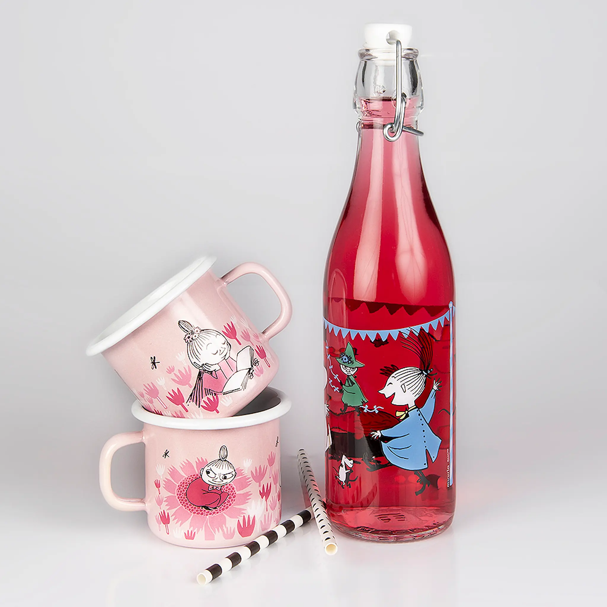 Muurla Mumin Emaljmugg I Trädgården 25 cl Rosa