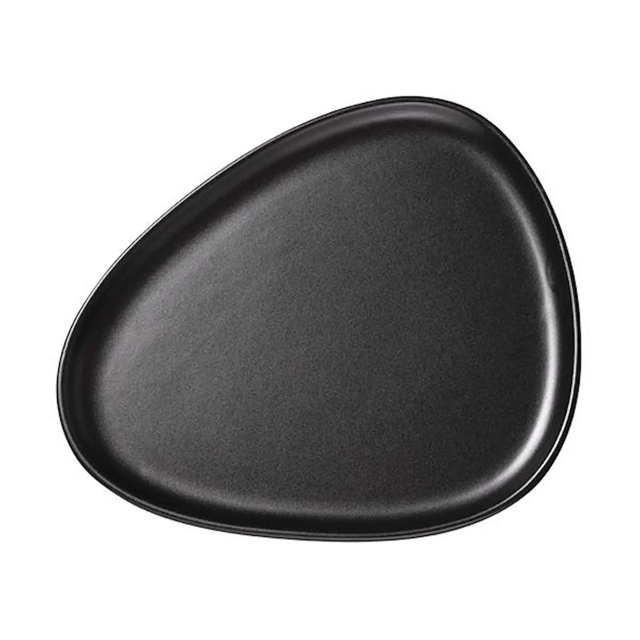 LIND DNA Curve Stoneware Middagstallrik 30x26 cm Svart