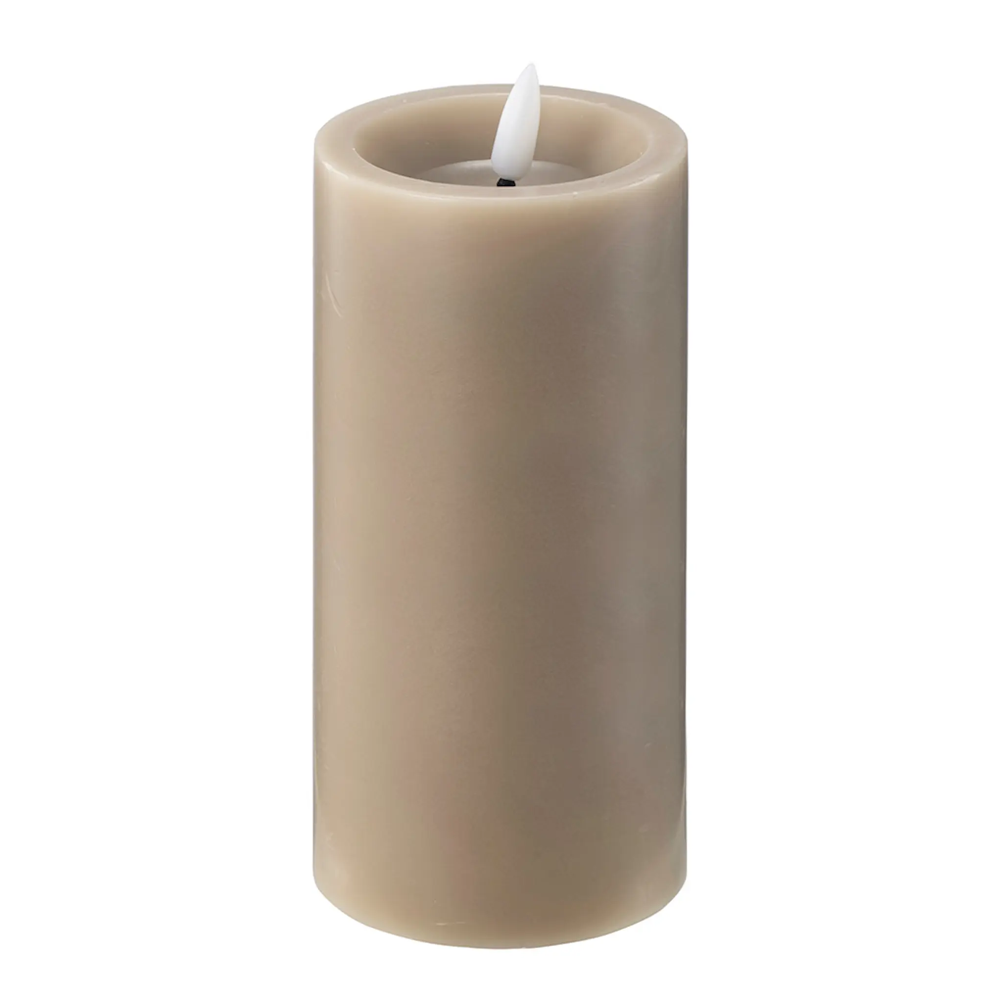 Edelweiss LED blockljus 7,5x15 cm taupe