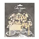 Cake Topper LED tårtdekoration Happy New Year natur