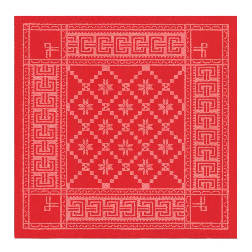 Åttebladrose Lautasliina 50x50 cm Punainen