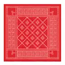 Åttebladrose tygservett 50X50 cm röd