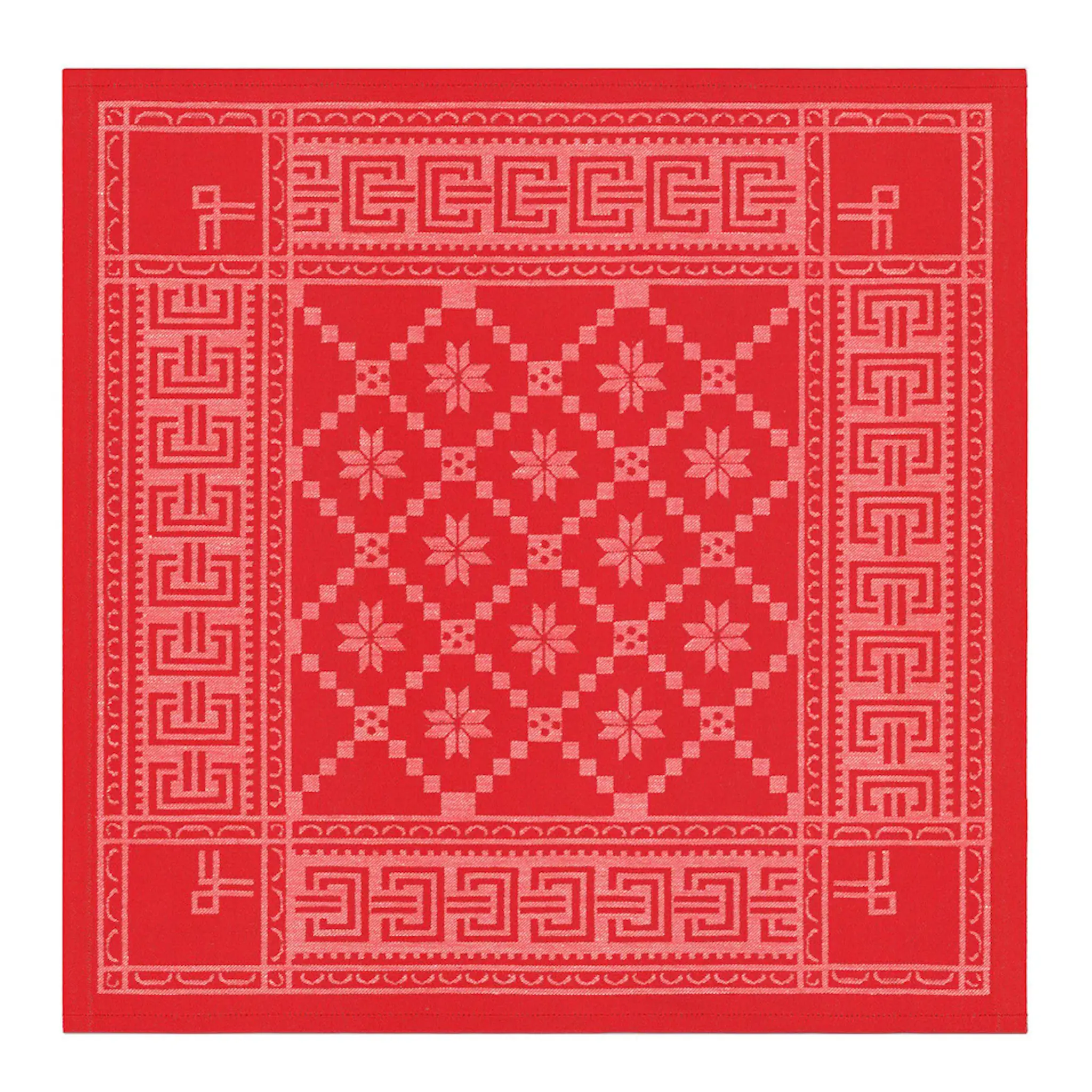 Ekelund Åttebladrose tygservett 50X50 cm röd