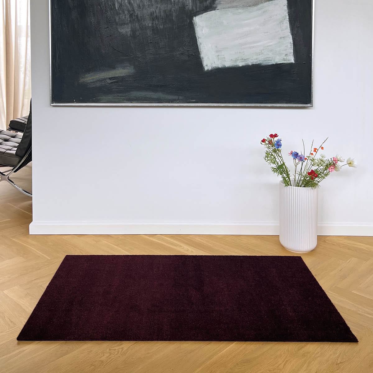 Tica Copenhagen Unicolor golvmatta 130x90 cm bordeaux