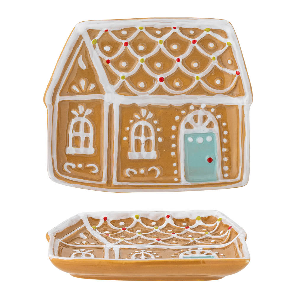 Bloomingville Ginnie serveringsfat 15x14 cm pepparkakshus