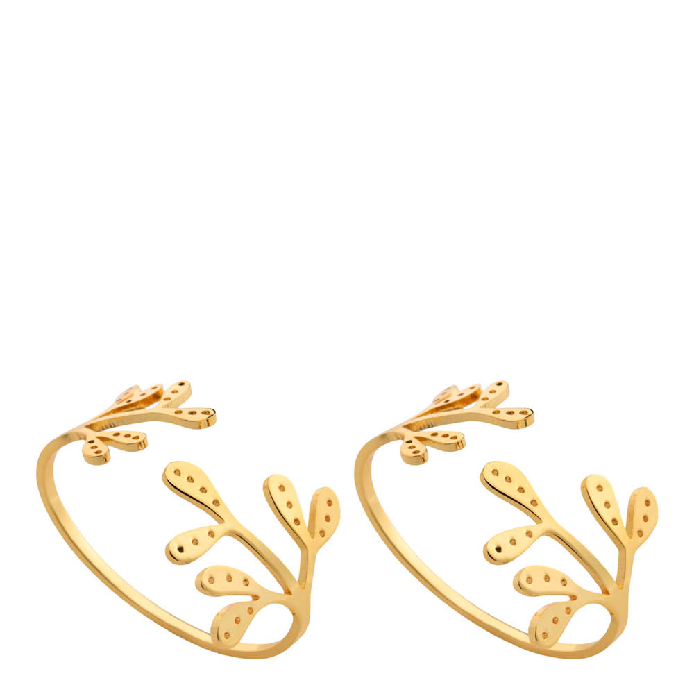 Cooee Mistletoe servettring 2-pack mässing