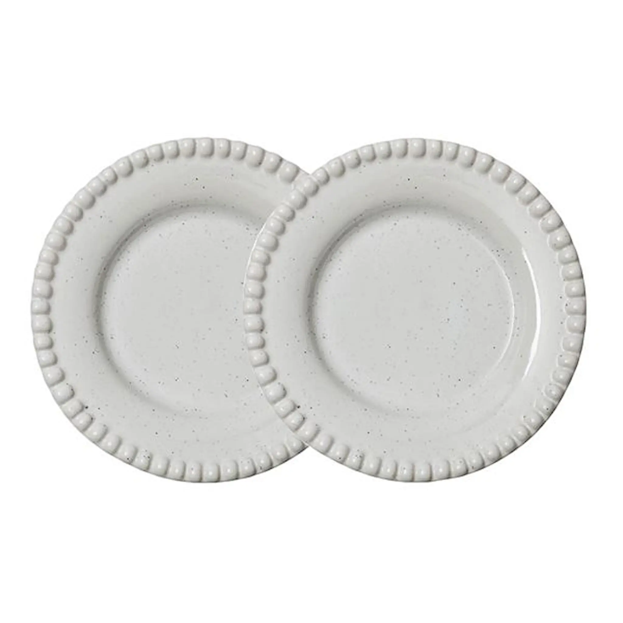 PotteryJo Daria tallrik 22 cm 2-pack cotton white