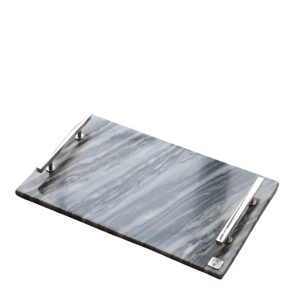Tarjotin Marmori 40,5x25,5 cm Nikkelöity Messinki