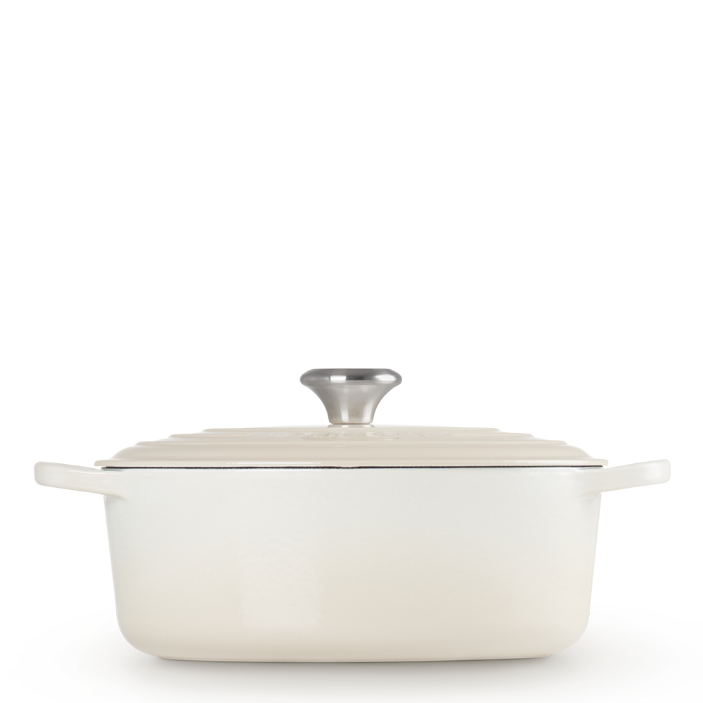 Le Creuset Signature Gjutjärnsgryta oval 27 cm 4,1 L meringue