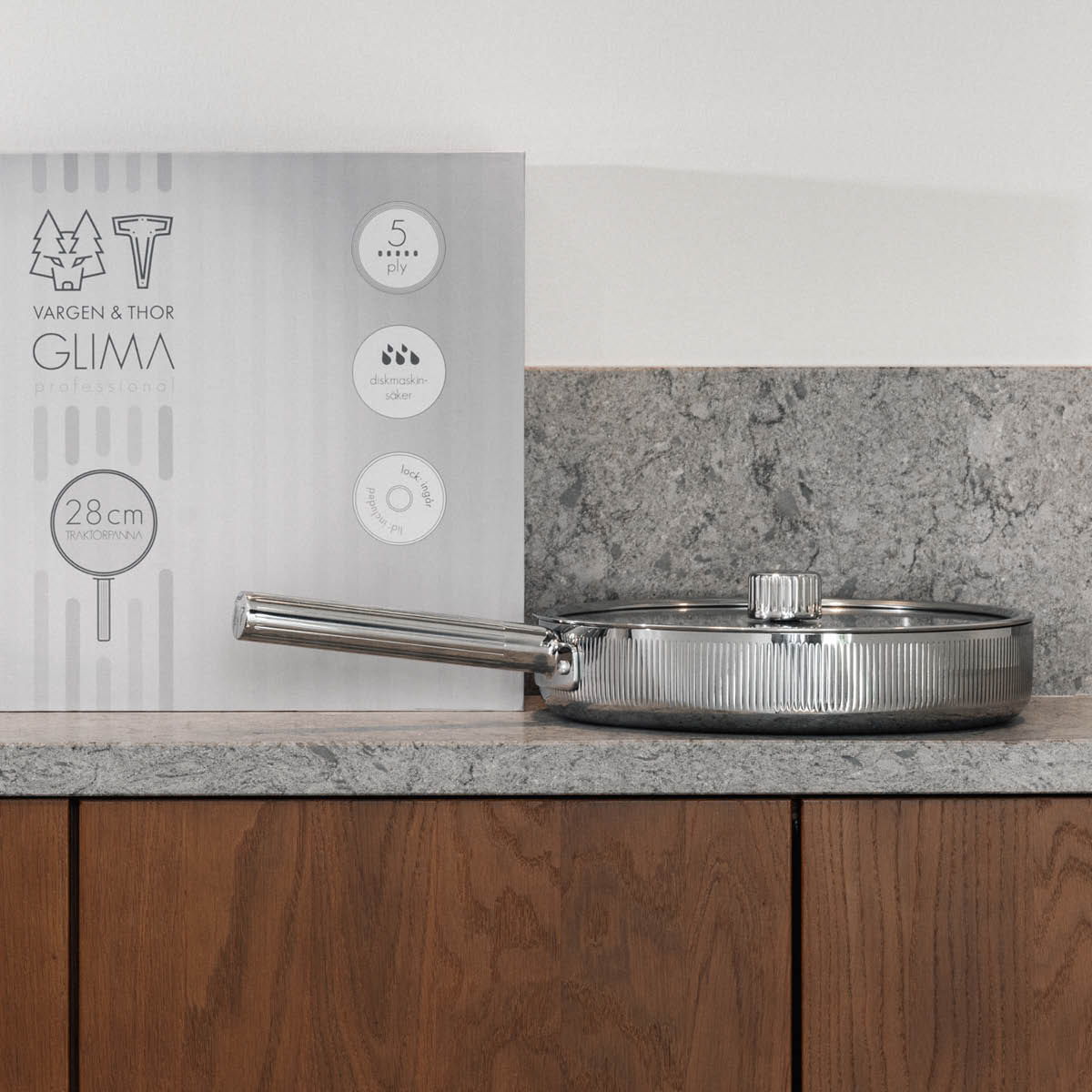 Vargen & Thor Glima traktörpanna 28 cm med l