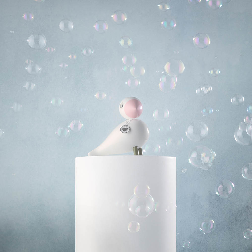 Kay Bojesen Denmark Sangfugl Love 15,5 cm hvit/rosa