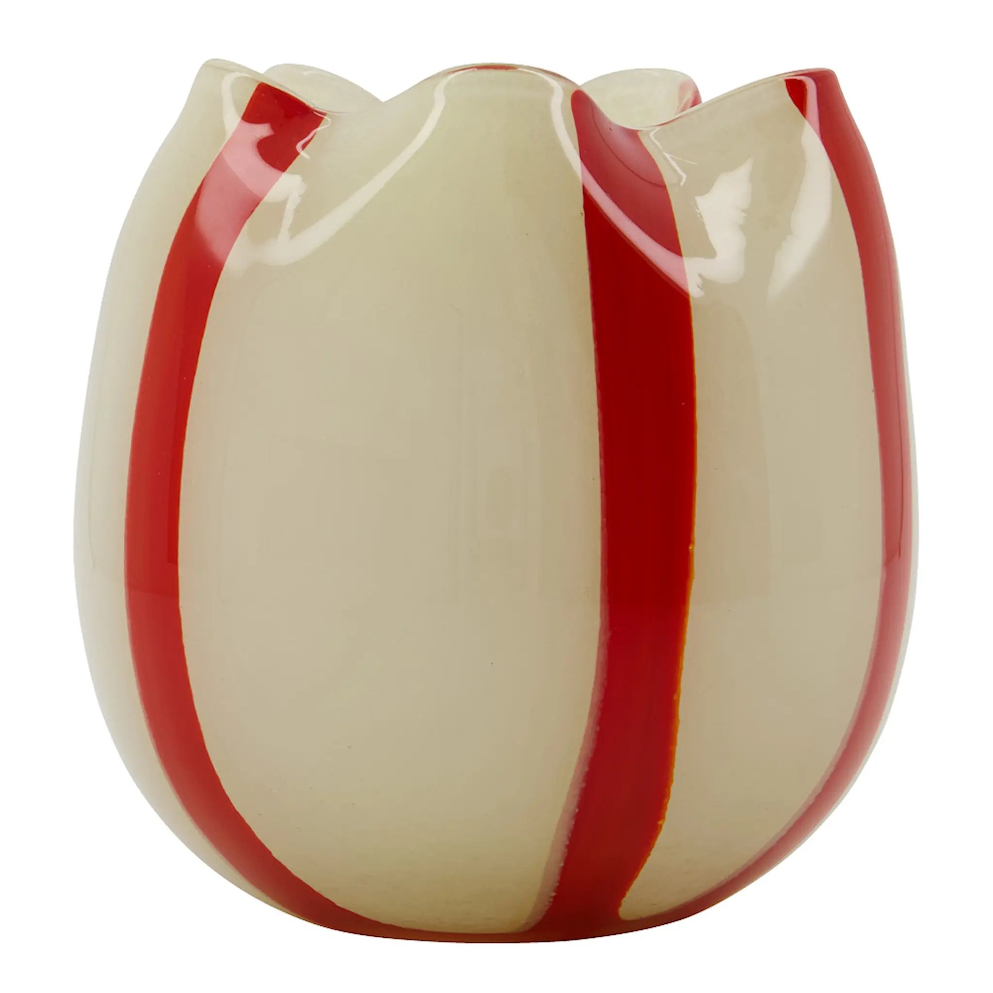 House Doctor Gula ljusstake för värmeljus vit/röd