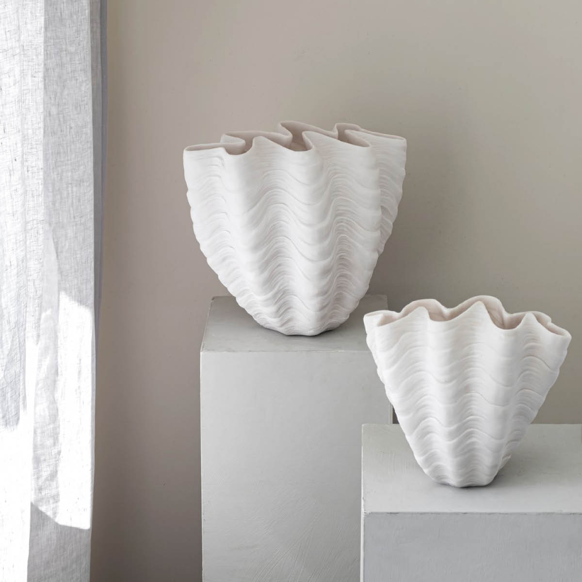Mette Ditmer Shell vas 36 cm offwhite