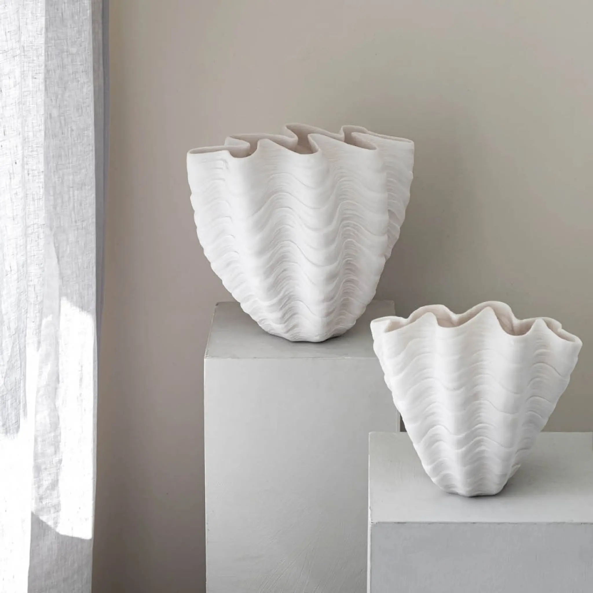Mette Ditmer Shell Maljakko 36 cm Offwhite