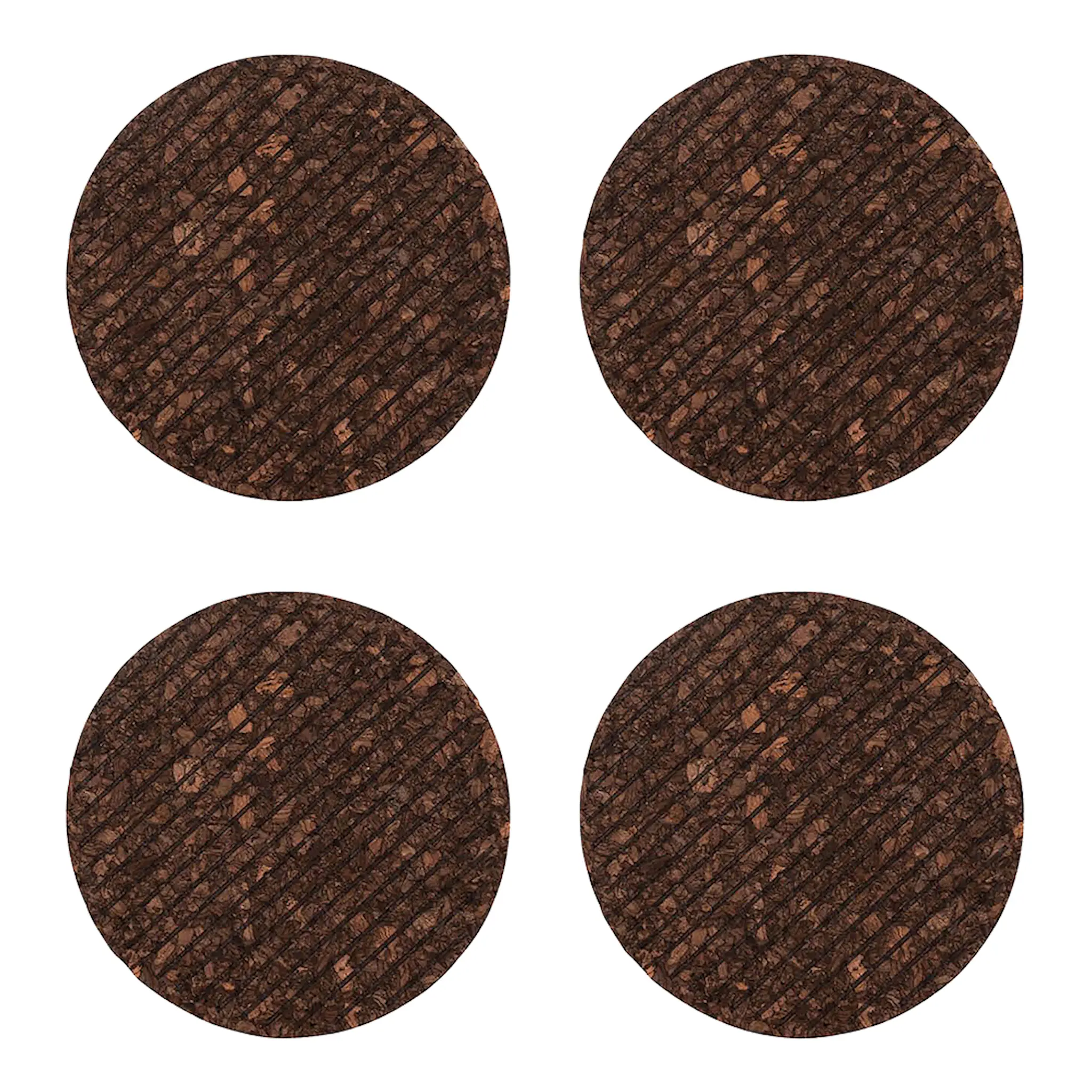 Sagaform Dante Coasters 10cm 4-pack Brun