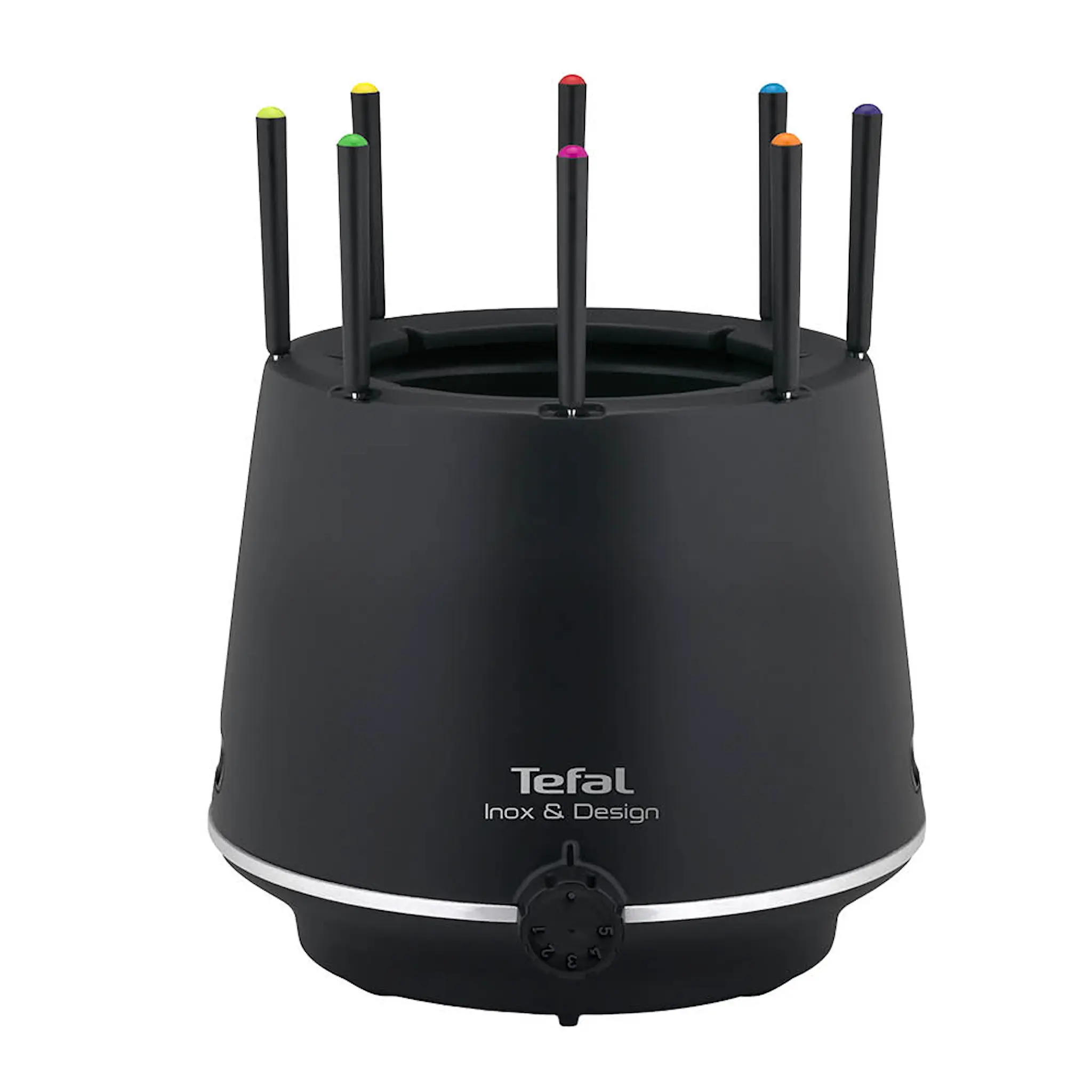 Tefal Inox & Design fondue med 8 gafflar svart