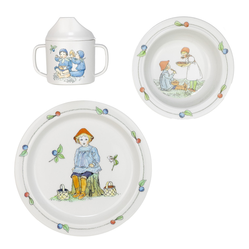 Rätt Start Elsa Beskow barneservise 3 deler Putte