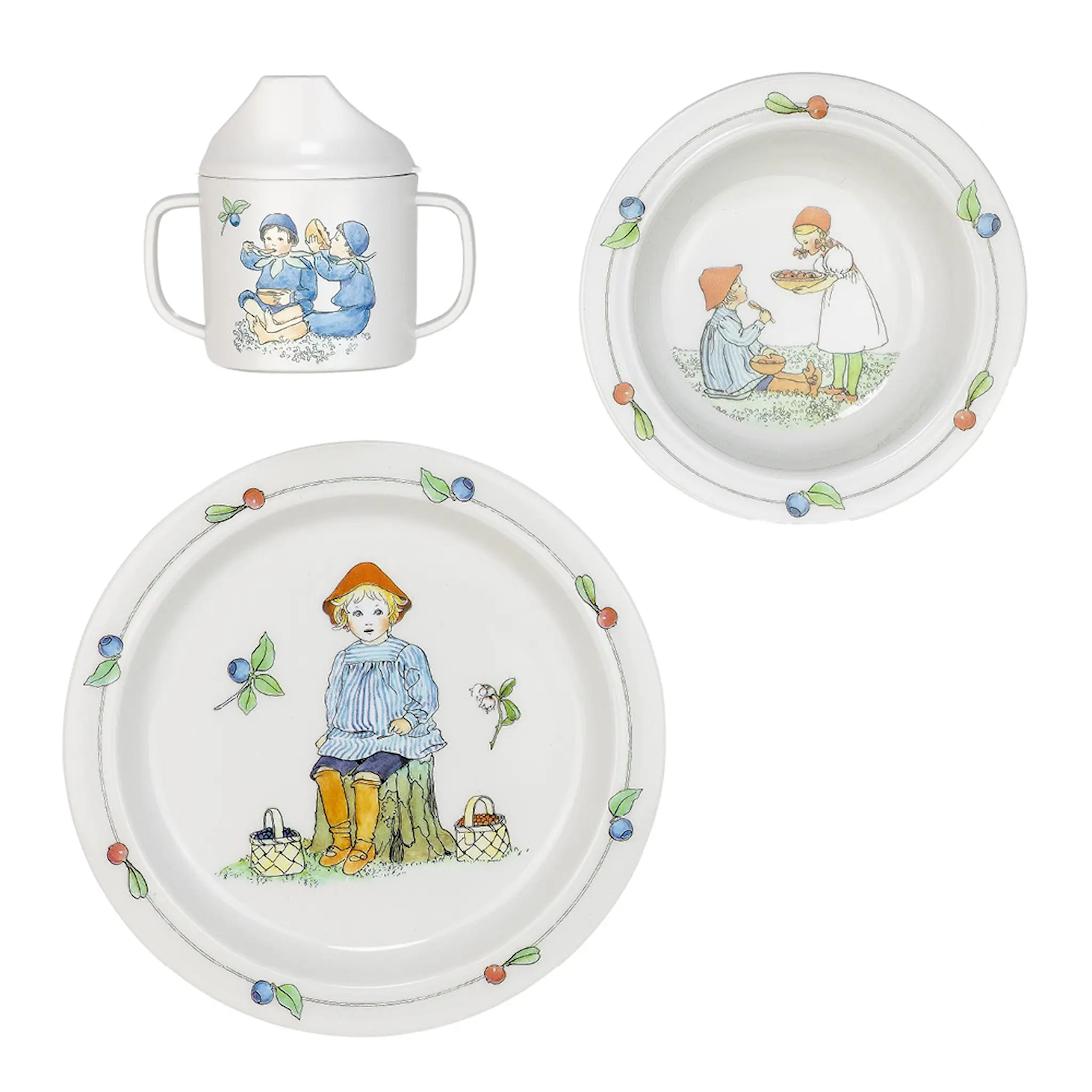 Diverse Elsa Beskow Lasten astiasto 3 osaa Putte