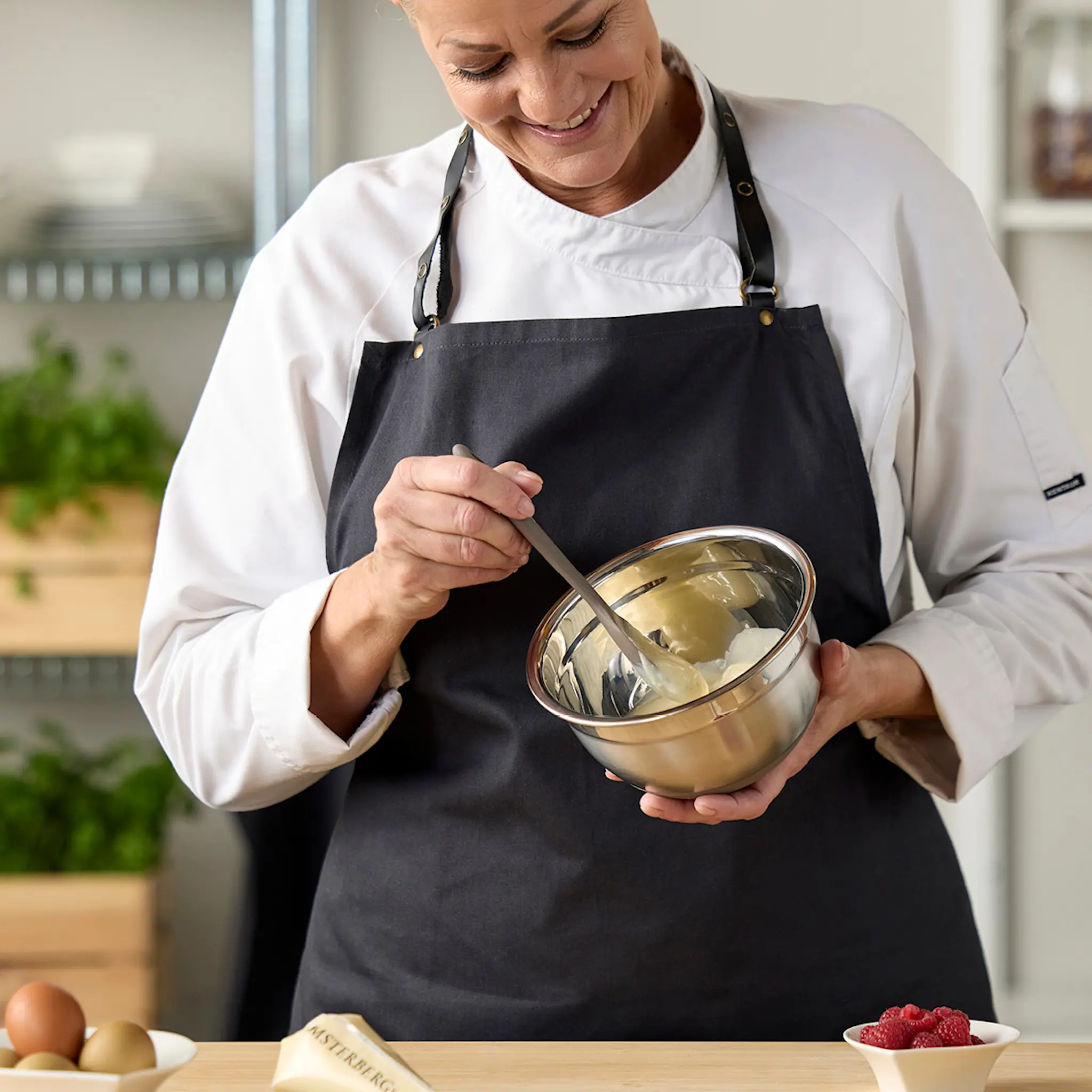 Blomsterberg Miksebolle m/silikonbunn 1,5L latte