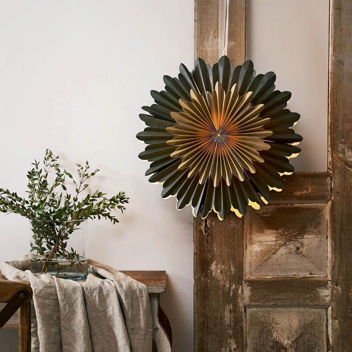 Star Trading Crystal julestjerne 50 cm grønn/gull