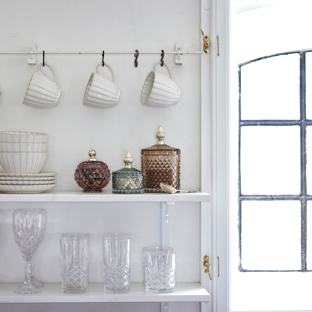 Lene Bjerre Miya burk 17,5 cm ljusgrå