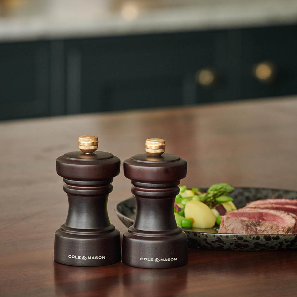Cole & Mason Hoxton Salt- och Pepparkvarnset 11 cm Brun