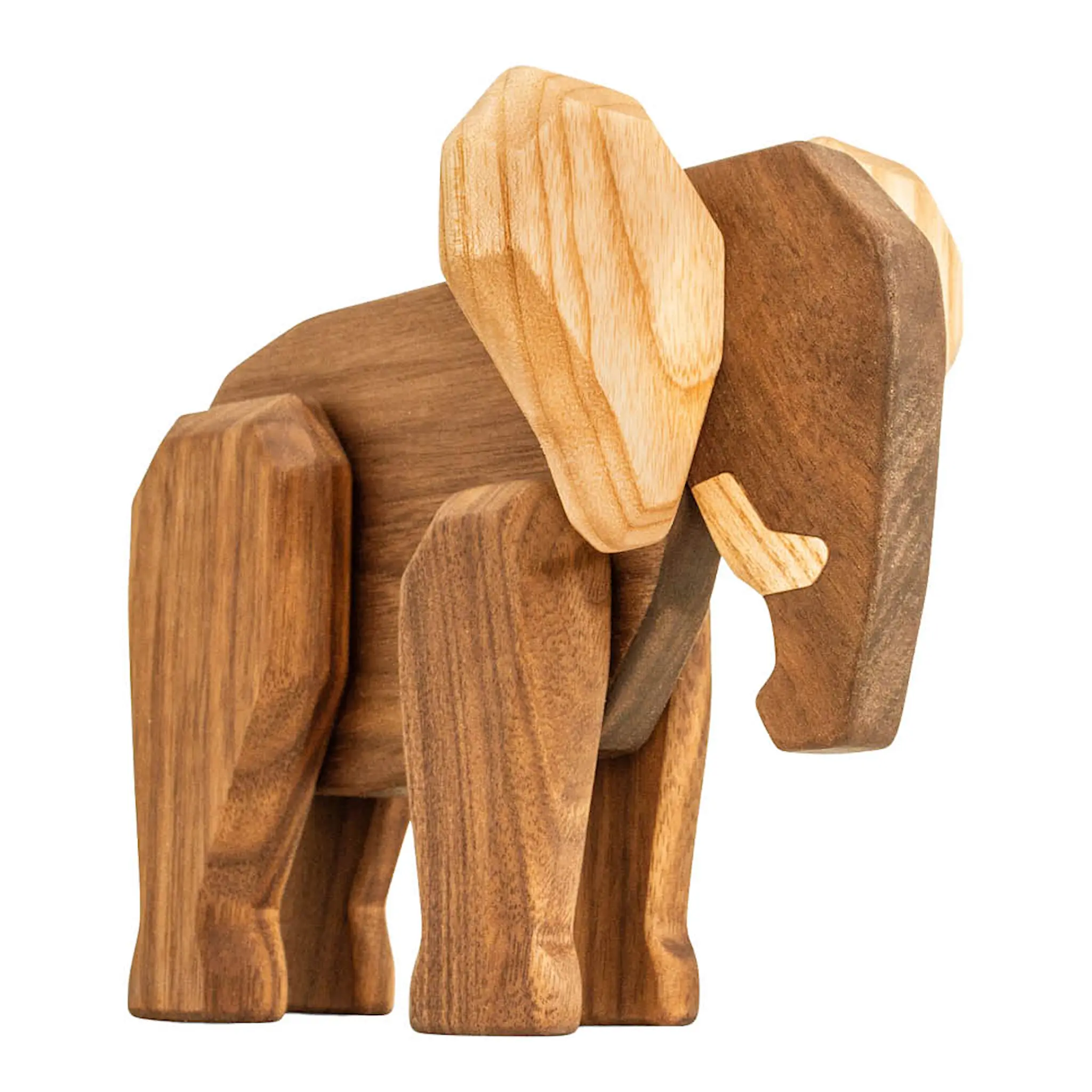 FableWood Puufiguuri Isä norsu 16 cm Pähkinä/Saarni