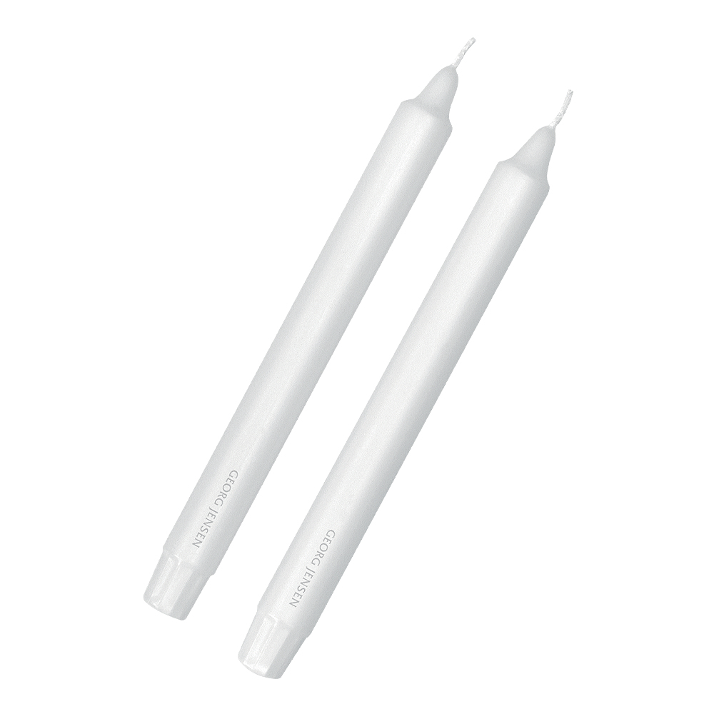 Georg Jensen - Kruunukynttilä 24 cm 2 kpl Valkoinen
