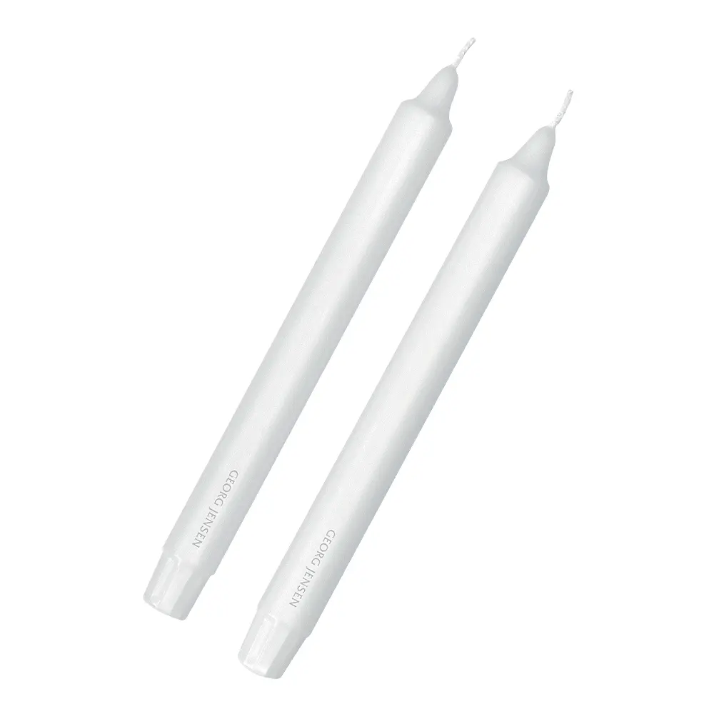 Kruunukynttilä 24 cm 2 kpl Valkoinen