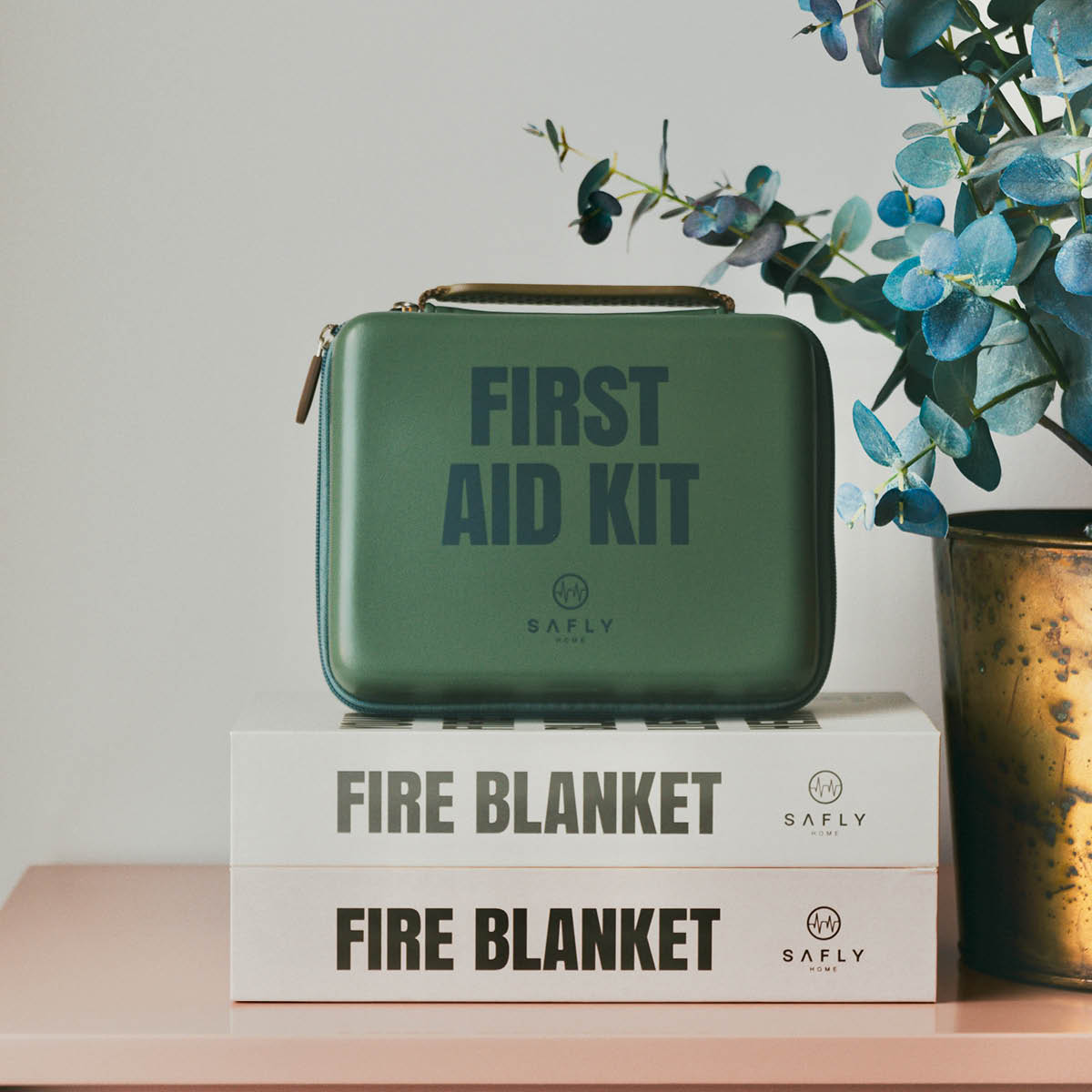 Safly Första hjälpen-låda medium 15x19 cm mossgrön