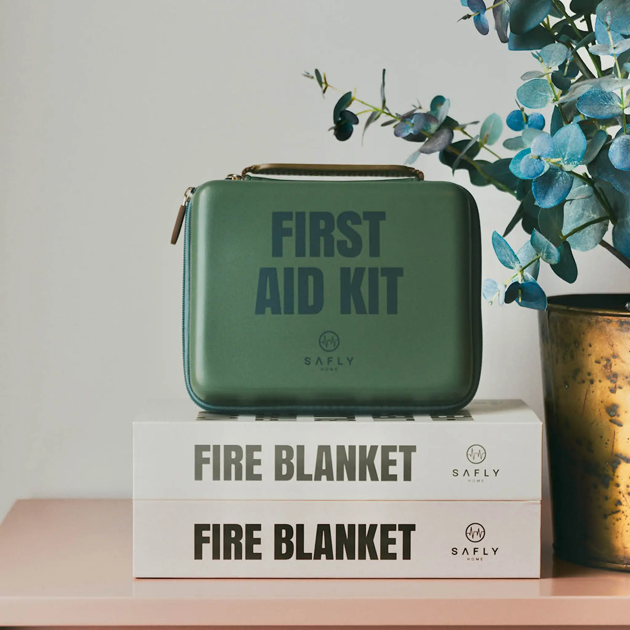 Safly Första hjälpen-låda medium 15x19 cm mossgrön