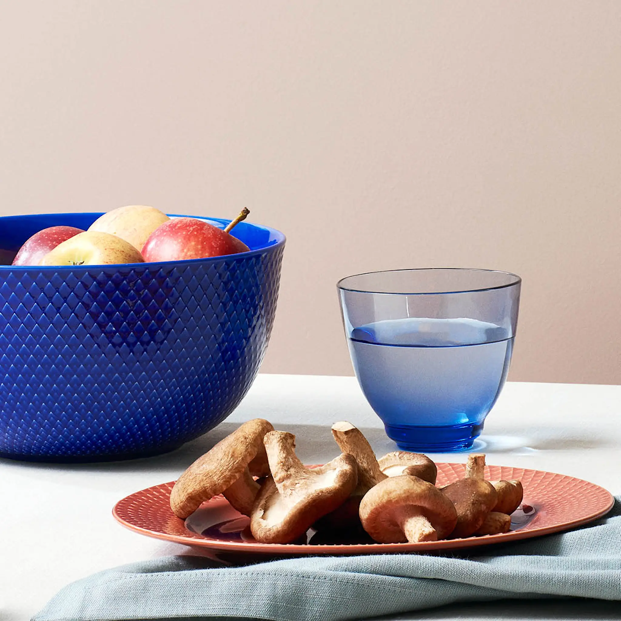 Lyngby Porcelæn Rhombe Color Tallrik 23 cm Terracotta