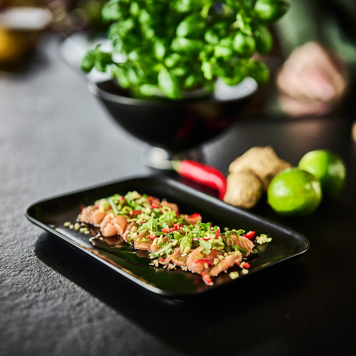 Modern House Nemo tallerken rektangel 25x12 cm svart