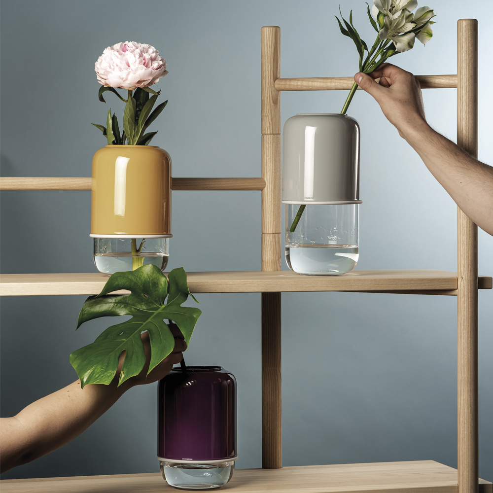 Muurla Kapsel Justerbar Vas Glas Lila/Klar