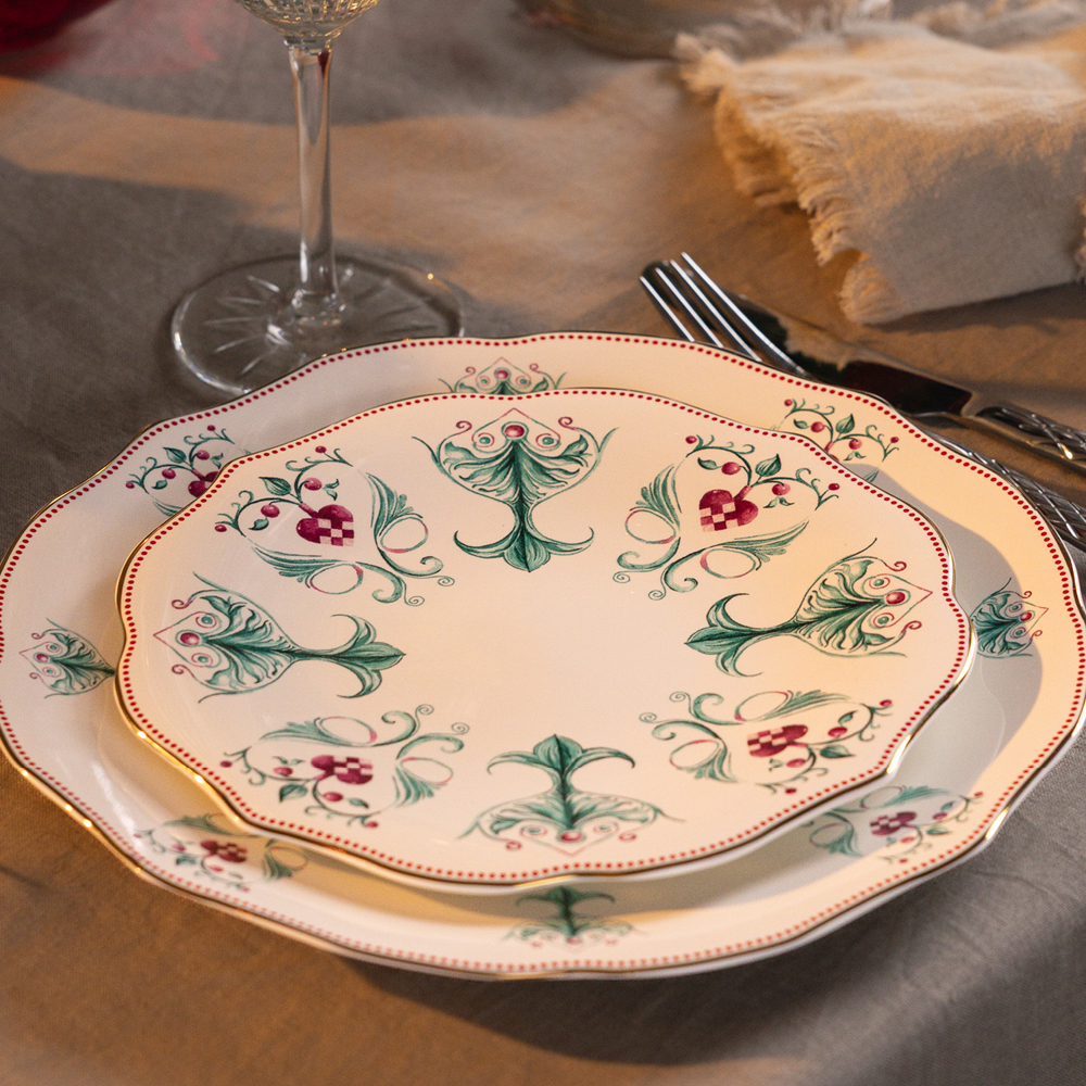 Magnor Lucia Lautanen 21 cm Valkoinen/Punainen/vihreä