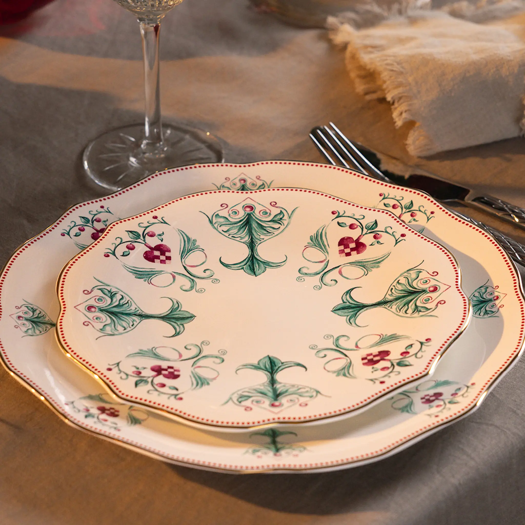 Magnor Lucia Lautanen 21 cm Valkoinen/Punainen/vihreä